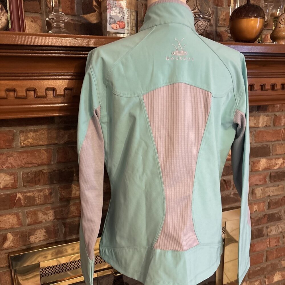 North End Sport Jacket Ladies Malibu Blue Size Large NWT Random Logo On Back - Picture 3 of 4